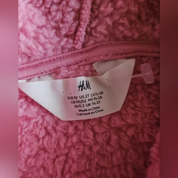 H&M Soft Pink Textured Jacket - Picture 3 of 4